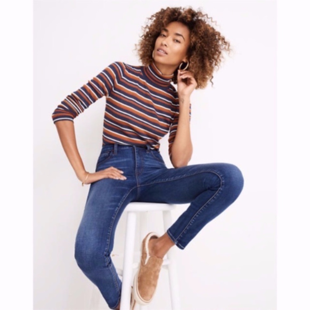 Madewell 10” High Rise Skinny Tarren Jeans 24 NWT Blue Indigo